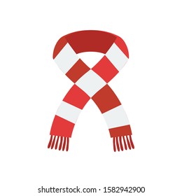 scarf icon in flat style isolated vector illustration on white transparent background. Winter scarf icon vector