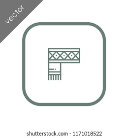 scarf icon - illustration