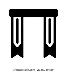 scarf icon illustration vector isolated