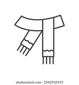 Scarf icon. isolated simple vector icon on white background. EPS10