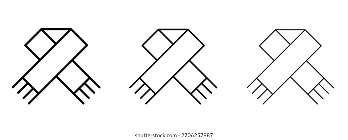 Scarf icon linear style sign for mobile concept and web design.