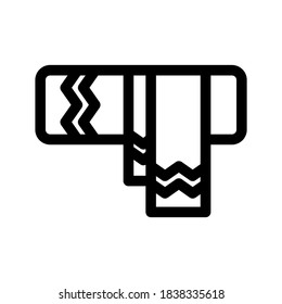 scarf icon or logo isolated sign symbol vector illustration - high quality black style vector icons
