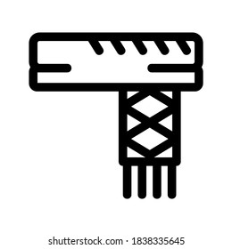 scarf icon or logo isolated sign symbol vector illustration - high quality black style vector icons
