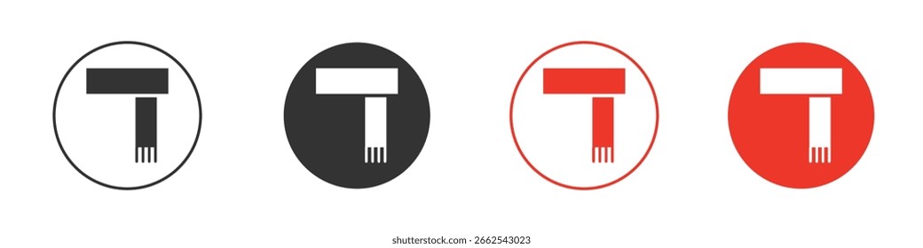 Icono de la bufanda para el logotipo, símbolo de la muestra del Vector para el diseño