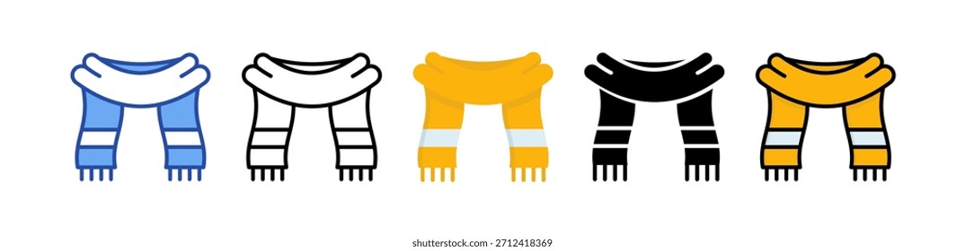 Icono de bufanda Ilustración de estilo múltiple