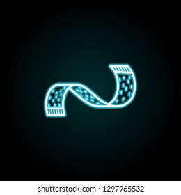 Scarf icon in neon style. Simple thin line, outline vector of Autumn icons for UI and UX, website or mobile application