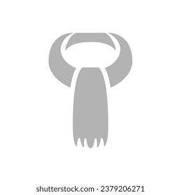 icono de la bufanda en un fondo blanco, ilustración vectorial