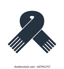 scarf, icon on white background