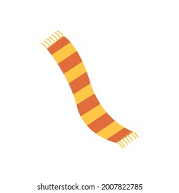 Scarf icon orange, autumn. Vector graphics