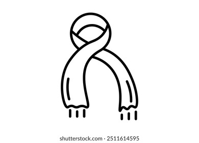 Scarf icon. icon related to fashion. suitable for web site, app, user interfaces. line icon style