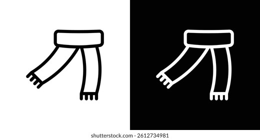 Scarf icon set. Black illustration isolated for graphic and web design
