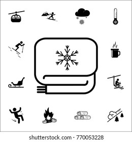 scarf icon. Set of elements Christmas Holiday or New Year icons. Winter time premium quality graphic design collection icons for websites, web design on white background