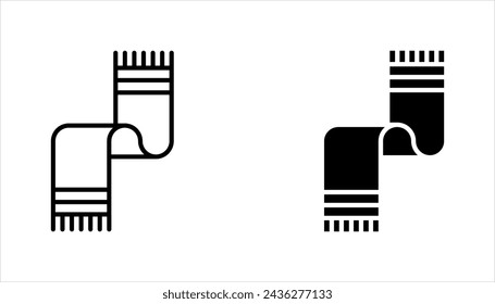 Scarf icon set. sign for concept icon line in modern style. Vector illustration on white background