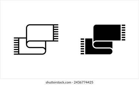 Conjunto de iconos de bufanda. signo de línea de iconos de concepto en estilo moderno. Ilustración vectorial sobre fondo blanco