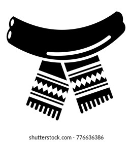 Scarf icon. Simple illustration of scarf vector icon for web