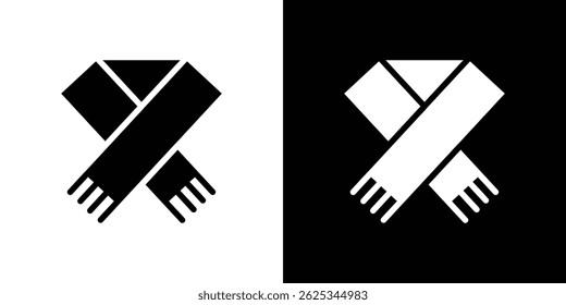 Vetor de linha simples de ícone de cachecol. Símbolo, logotipo.