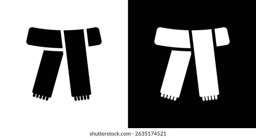 Scarf icon in solid flat trendy design style.