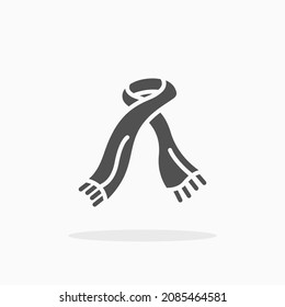 Icono de bufanda. Estilo sólido o glifo. Ilustración vectorial. Disfruta de este icono para tu proyecto.