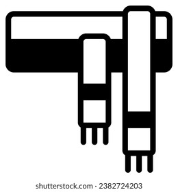 Scarf icon in solid line style. Suitable for logo, web, graphic design, illustration, sticker, books, etc.