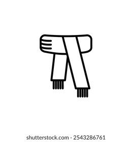 Scarf icon symbol collection on white background.
