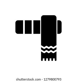 Scarf Icon Vector Illustration in Glyph Style for Any Purpose