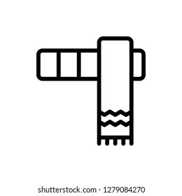 Scarf Icon Vector Illustration in Line Style for Any Purpose