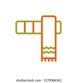 Scarf Icon Vector Illustration in Line Style for Any Purpose
