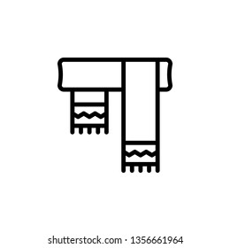 Scarf Icon Vector Illustration in Line Style for Any Purpose