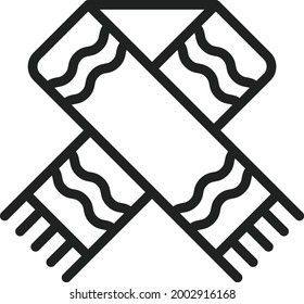 Scarf icon vector image. Can also be used for Clothes and Accessories. Suitable for mobile apps, web apps and print media.
