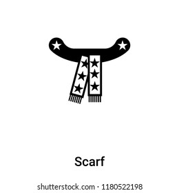 Scarf icon vector isolated on white background, logo concept of Scarf sign on transparent background, filled black symbol