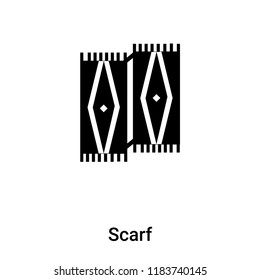 Scarf icon vector isolated on white background, logo concept of Scarf sign on transparent background, filled black symbol