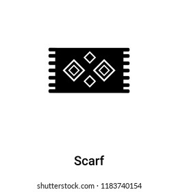 Scarf icon vector isolated on white background, logo concept of Scarf sign on transparent background, filled black symbol