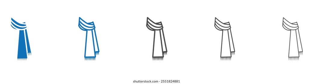Scarf icon vector set collection for web