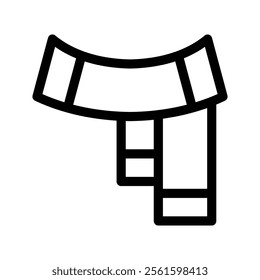 Scarf Icon Vector Symbol Design Illustration