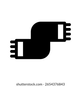 Ilustração de design de símbolo de vetor de ícone de cachecol