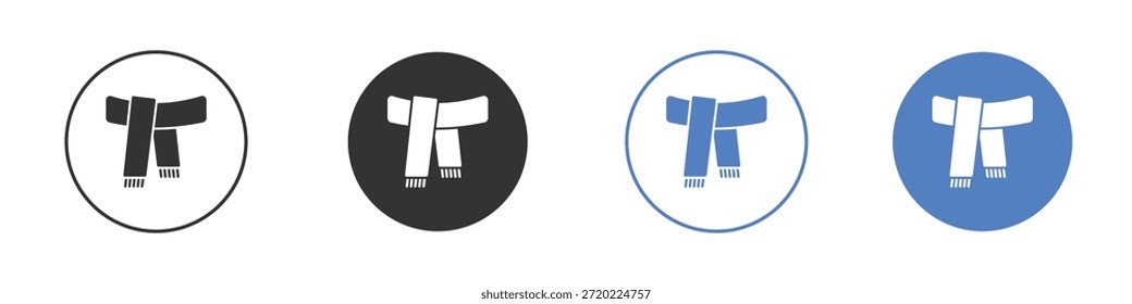 Icono de la bufanda para el Diseño web. pixel Iconos planos perfectos