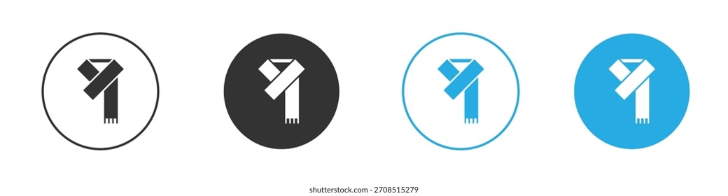 Icono de la bufanda para el Web, móvil.Ilustración vectorial