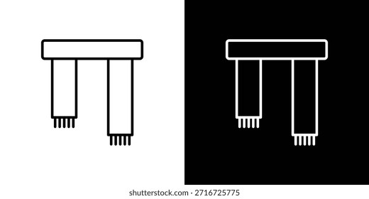 Vector blanco y negro, conjunto de iconos de línea.