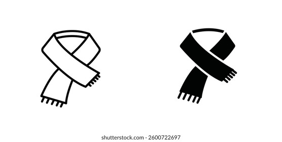 Scarf icons set for apps and web ui designs. simple isolated graphics.