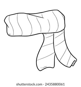 Schal Illustration Umriss isolierter Vektor

