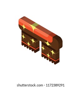 Scarf isometric left top view 3D icon