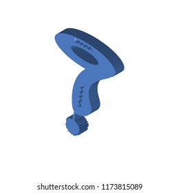 Scarf isometric left top view 3D icon