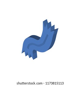 Scarf isometric left top view 3D icon