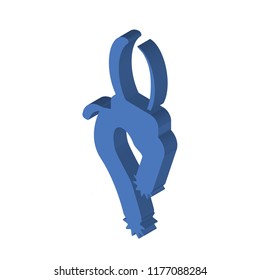 Scarf isometric left top view 3D icon