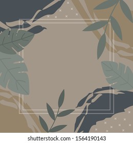 scarf with leaf design on brown background