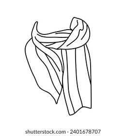 ilustración del logotipo del vector de arte de línea de bufanda