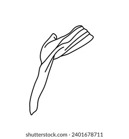 scarf line art vector logo illustration