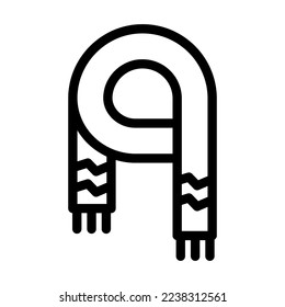 scarf line icon illustration vector graphic