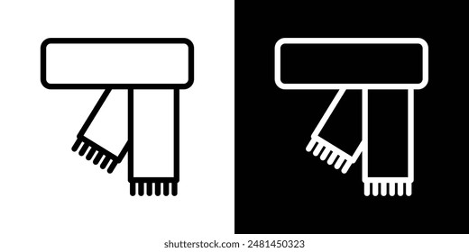 Scarf line icon vector illustration set.