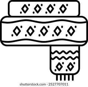 Schal Linie Vektor Icon Design